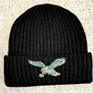 Eagles Black Knit Beanie